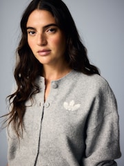 adidas Originals Grey Essential Knit Cardigan - Image 7 of 15