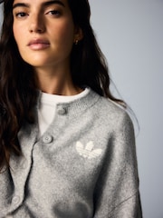 adidas Originals Grey Essential Knit Cardigan - Image 8 of 15