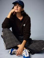 adidas Originals Dark Brown Essential Knit Cardigan - Image 12 of 19