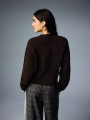 adidas Originals Dark Brown Essential Knit Cardigan - Image 14 of 19