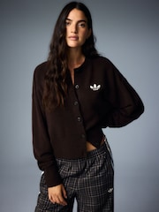 adidas Originals Dark Brown Essential Knit Cardigan - Image 17 of 19
