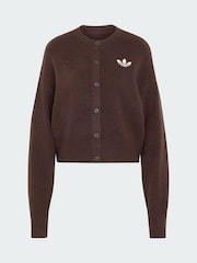 adidas Originals Dark Brown Essential Knit Cardigan - Image 5 of 19