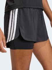 adidas Black Pacer 2In1 Shorts - Image 6 of 7