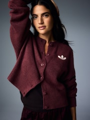 adidas Originals Brown Essential Knit Cardigan - Image 16 of 17