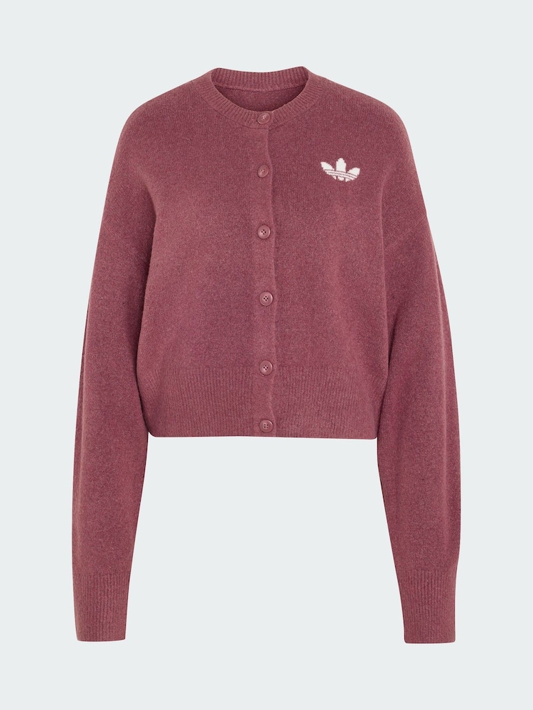 adidas Originals Brown Essential Knit Cardigan - Image 17 of 17 adidas Originals Brown Essential Knit Cardigan - Image 17 of 17