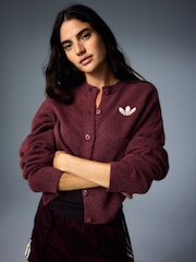adidas Originals Brown Essential Knit Cardigan - Image 3 of 17