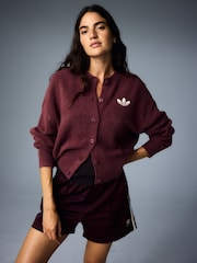 adidas Originals Brown Essential Knit Cardigan - Image 5 of 17