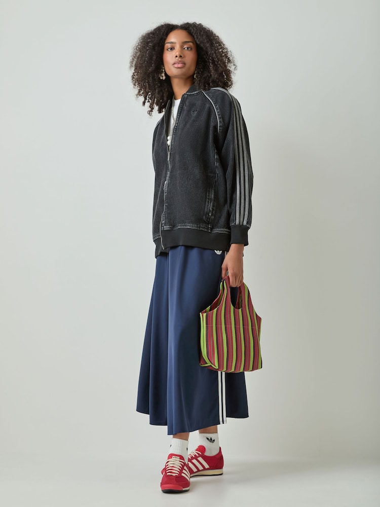 adidas Originals Black Denim Superstar Oversized Track Top - Image 2 of 6 adidas Originals Black Denim Superstar Oversized Track Top - Image 2 of 6