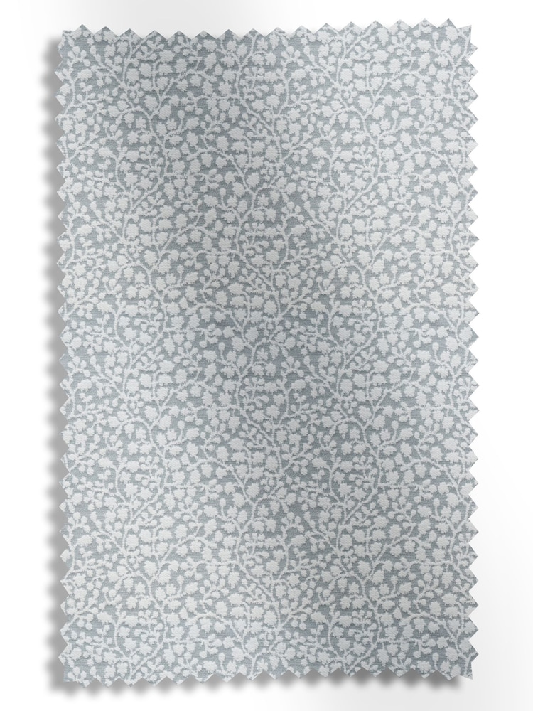 Blue Floral Chenille Made to Measure Roman Blind - Image 7 of 7