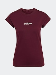 adidas Maroon Red Essentials Single Jersey T-Shirt - Image 1 of 1