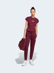 أحمر كستنائي - تيشرت جيرسيه ناعم تشكيلة Essentials من adidas - صورة 3 من 6