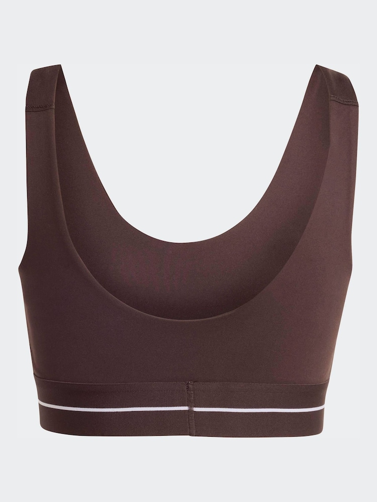 adidas Brown Quarter 1 Hyperglam Light Support Bra - Image 6 of 6 adidas Brown Quarter 1 Hyperglam Light Support Bra - Image 6 of 6