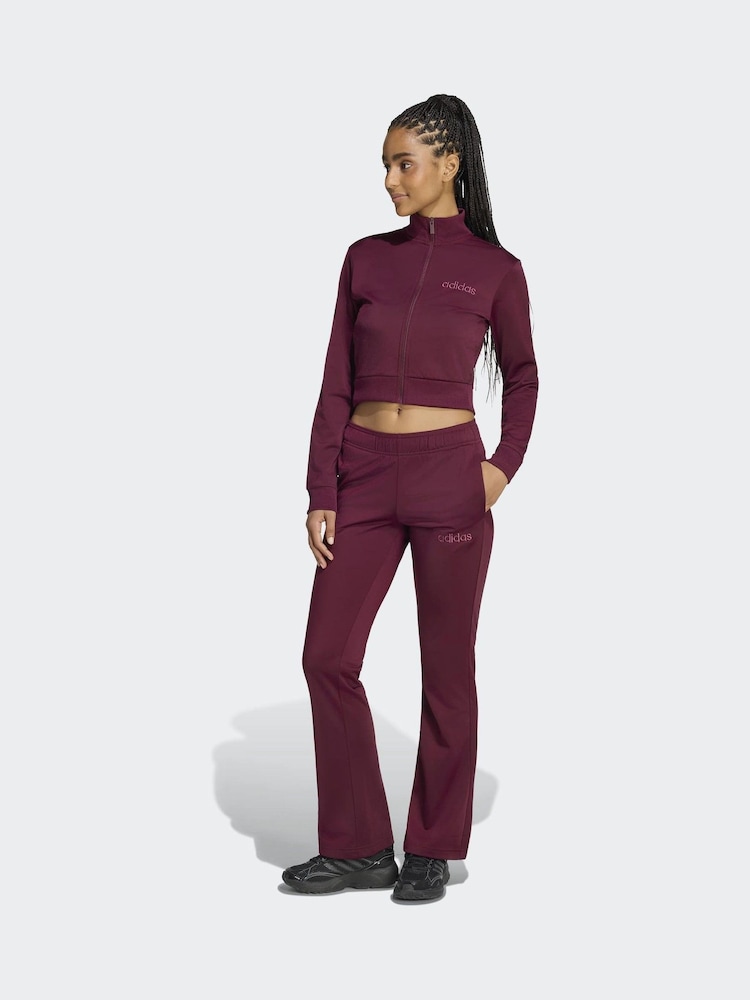 adidas Maroon Red Glam Tracksuit - Image 1 of 5 adidas Maroon Red Glam Tracksuit - Image 1 of 5