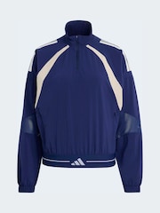 adidas Dark Blue Hyperglam Wind DNA Sweat Top - Image 1 of 1