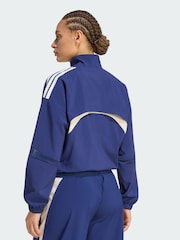 adidas Dark Blue Hyperglam Wind DNA Sweat Top - Image 2 of 7