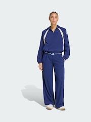 adidas Dark Blue Hyperglam Wind DNA Sweat Top - Image 3 of 7