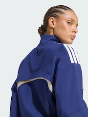 adidas Dark Blue Hyperglam Wind DNA Sweat Top - Image 6 of 7