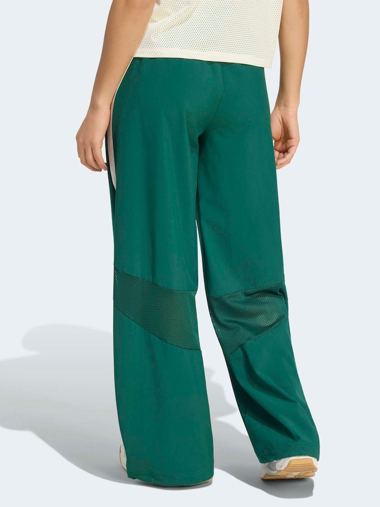 Dunkelgrün - adidas Hyperglam Wide Leg Trousers - Bild 2 von 6