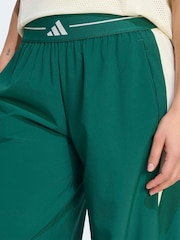 Dunkelgrün - adidas Hyperglam Wide Leg Trousers - Bild 4 von 6