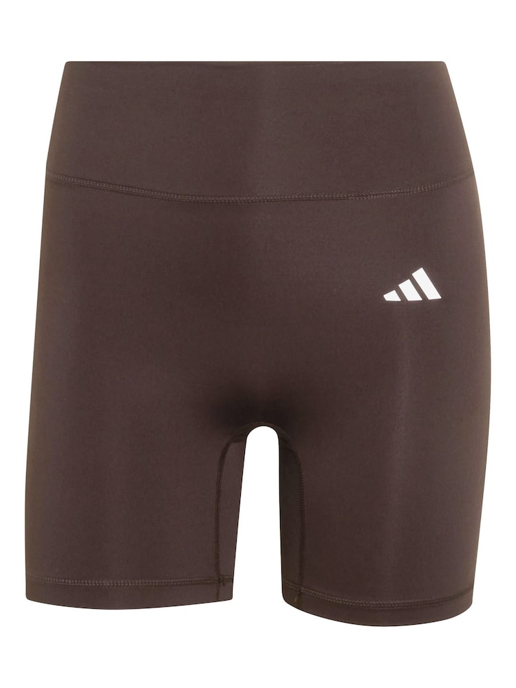 adidas Brown Optime Essentials Workout Bike Shorts - Image 5 of 5 adidas Brown Optime Essentials Workout Bike Shorts - Image 5 of 5