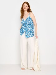 Long Tall Sally White Button Through Circle Printed Cami - Image 3 of 5