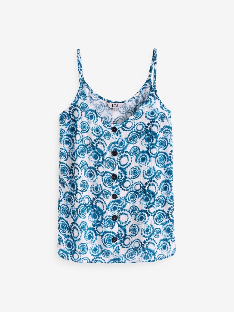Long Tall Sally White Button Through Circle Printed Cami - Image 5 of 5