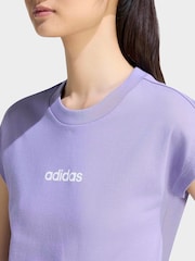adidas Lilac Purple Essentials Single Jersey T-Shirt - Image 5 of 6