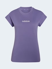 adidas Lilac Purple Essentials Single Jersey T-Shirt - Image 6 of 6