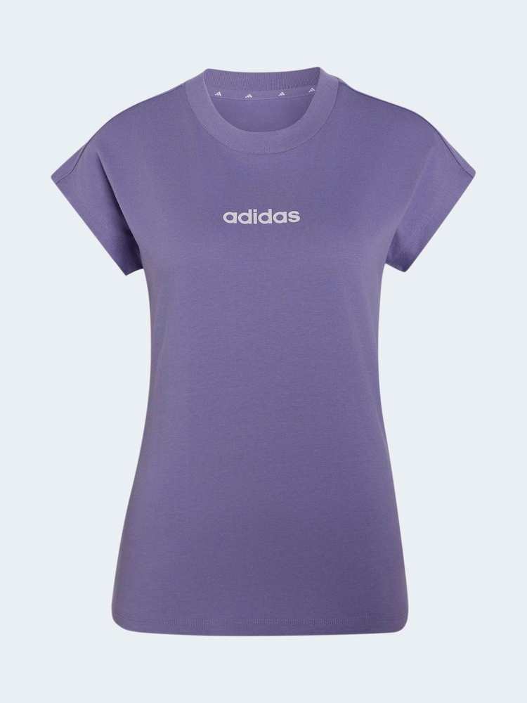 adidas Lilac Purple Essentials Single Jersey T-Shirt - Image 6 of 6 adidas Lilac Purple Essentials Single Jersey T-Shirt - Image 6 of 6