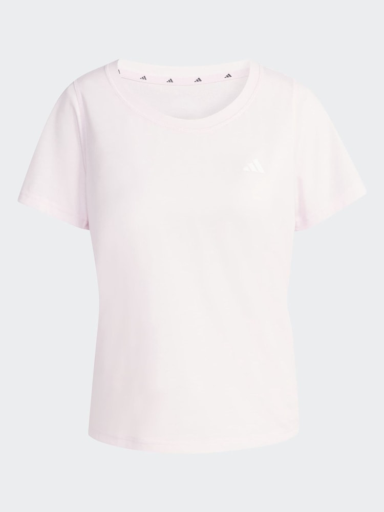 adidas Light Pink Workout Essentials Minimal Scoop T-Shirt - Image 5 of 5 adidas Light Pink Workout Essentials Minimal Scoop T-Shirt - Image 5 of 5