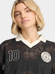 adidas Black X Farm Rio Premium Lace Polo Top - Image 3 of 5