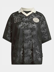 adidas Black X Farm Rio Premium Lace Polo Top - Image 5 of 5