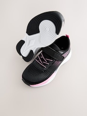 Black/Pink Wide Fit (G) Elastic Lace-Up Trainers - Image 5 of 5
