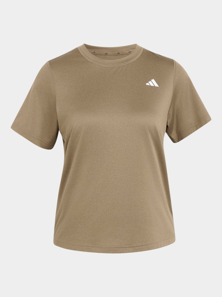 Brun - adidas Workout Essentials Rund hals T-shirt - Bild 3 av 3
