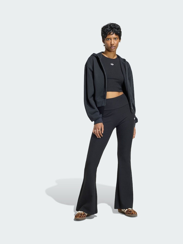 adidas Originals Black Essentials Flared Leggings - Image 1 of 5 adidas Originals Black Essentials Flared Leggings - Image 1 of 5