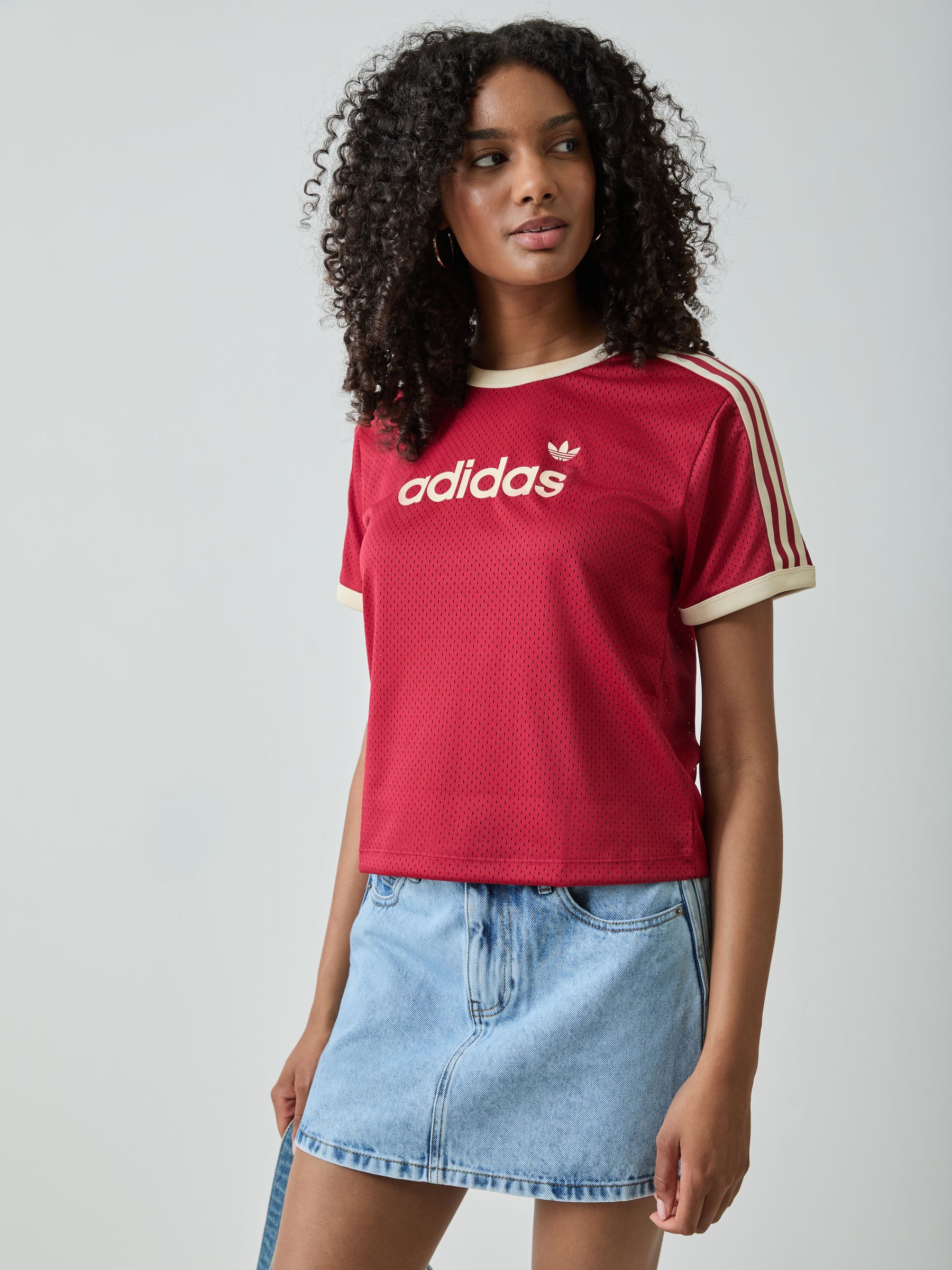 Buy adidas Originals Red Mesh T-Shirt from Next USA