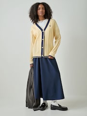 adidas Originals Yellow Cable Knit Cardigan - Image 2 of 6