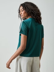 adidas Originals Green/White Firebird T-Shirt - Image 3 of 5