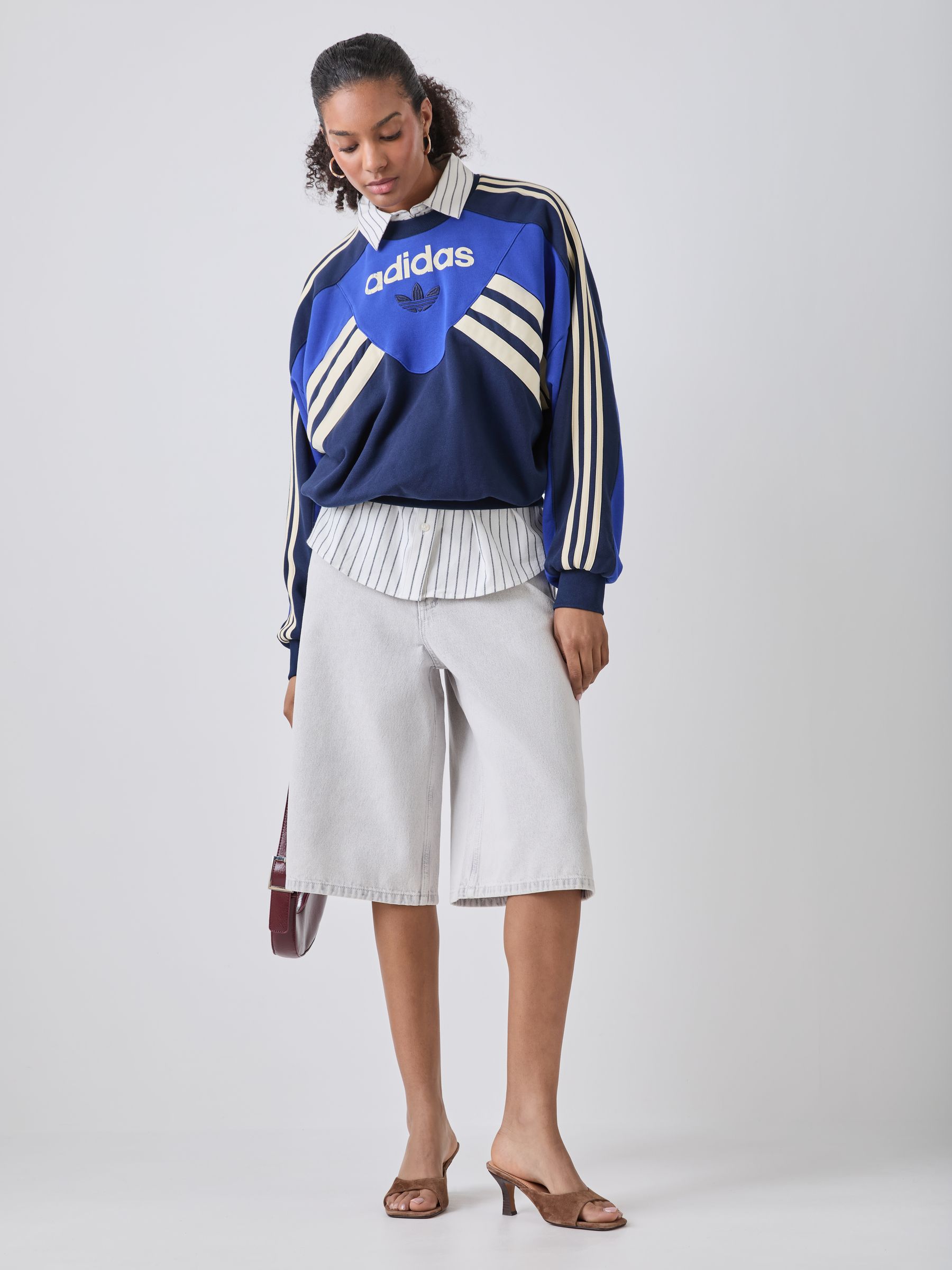 Buy adidas Originals Blue Graphic Crew Neck Sweat Top from Next USA