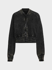 adidas Originals Black Double Layer Full Zip Sweatshirt - Image 1 of 3