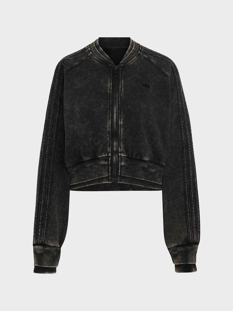 adidas Originals Black Double Layer Full Zip Sweatshirt - Image 1 of 3 adidas Originals Black Double Layer Full Zip Sweatshirt - Image 1 of 3
