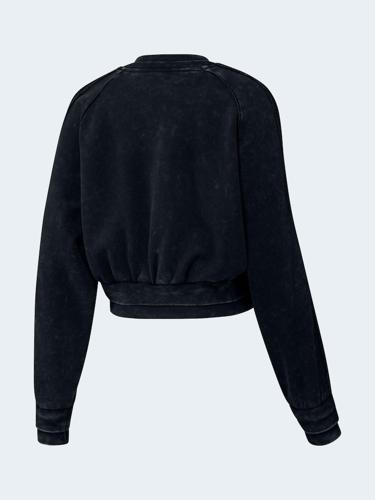 adidas Originals Black Double Layer Full Zip Sweatshirt - Image 3 of 3 adidas Originals Black Double Layer Full Zip Sweatshirt - Image 3 of 3