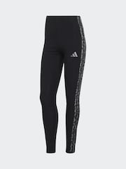 adidas Black Essentials Animal 3-Stripes Leggings - Image 1 of 1