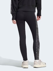 adidas Black Essentials Animal 3-Stripes Leggings - Image 2 of 6