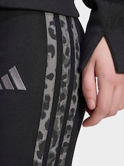 adidas Black Essentials Animal 3-Stripes Leggings - Image 4 of 6