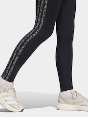adidas Black Essentials Animal 3-Stripes Leggings - Image 5 of 6
