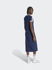 adidas originals Blue 3-Stripes Maxi T-Shirt Dress - Image 2 of 6