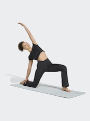 adidas Black 3-Stripess Studio Flare Crossover Leggings - Image 3 of 7