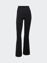 adidas Black 3-Stripess Studio Flare Crossover Leggings - Image 7 of 7