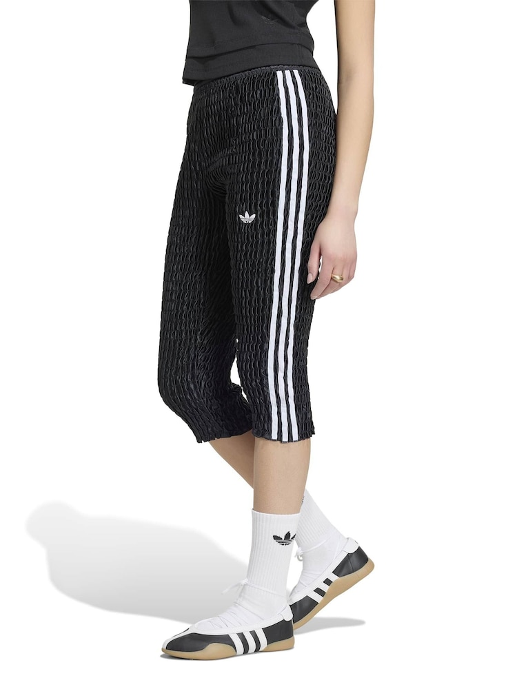 adidas Originals Black 3-Stripes Capris Trousers - Image 1 of 6 adidas Originals Black 3-Stripes Capris Trousers - Image 1 of 6